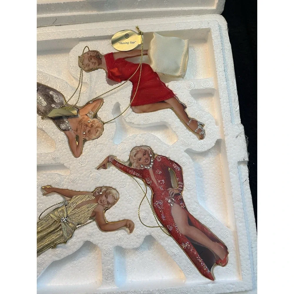 10th Issue Set Marilyn Monroe Bradford Exchange Porcelain Ornament Set of 4 (#3)
